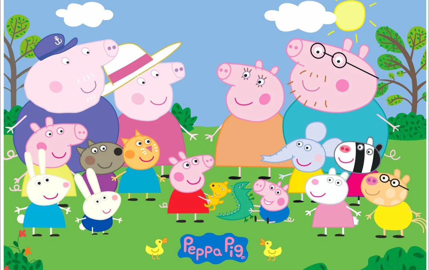 Peppa pig Wallpaper for kid's room