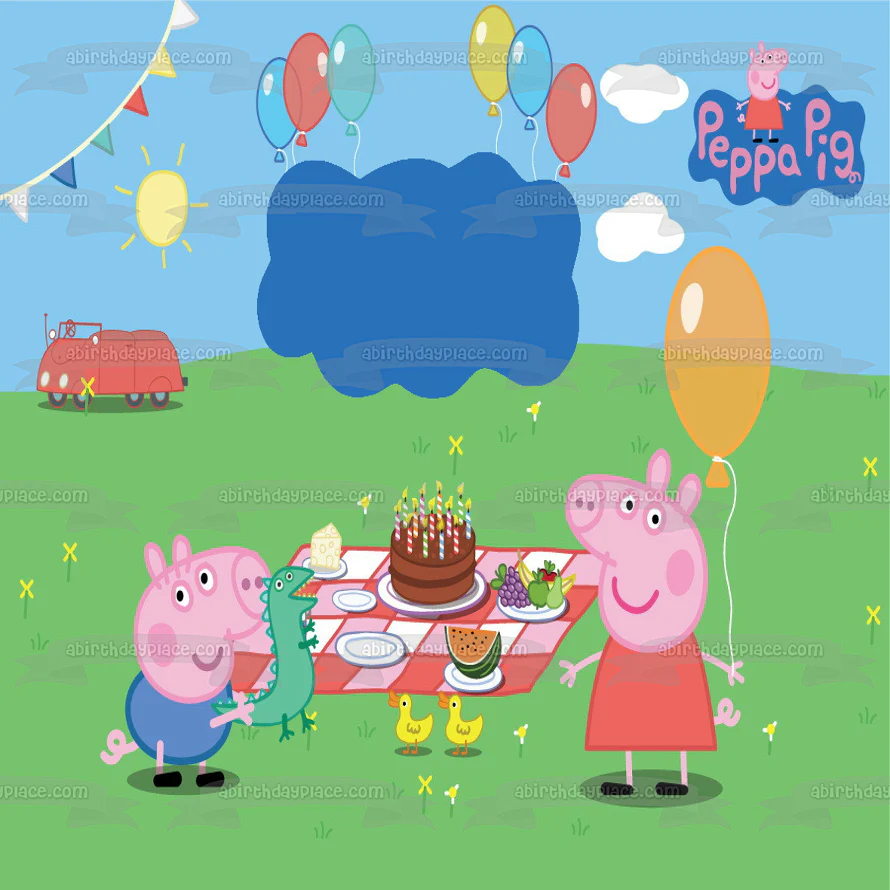 Peppa Pig George Birthday Party Cake