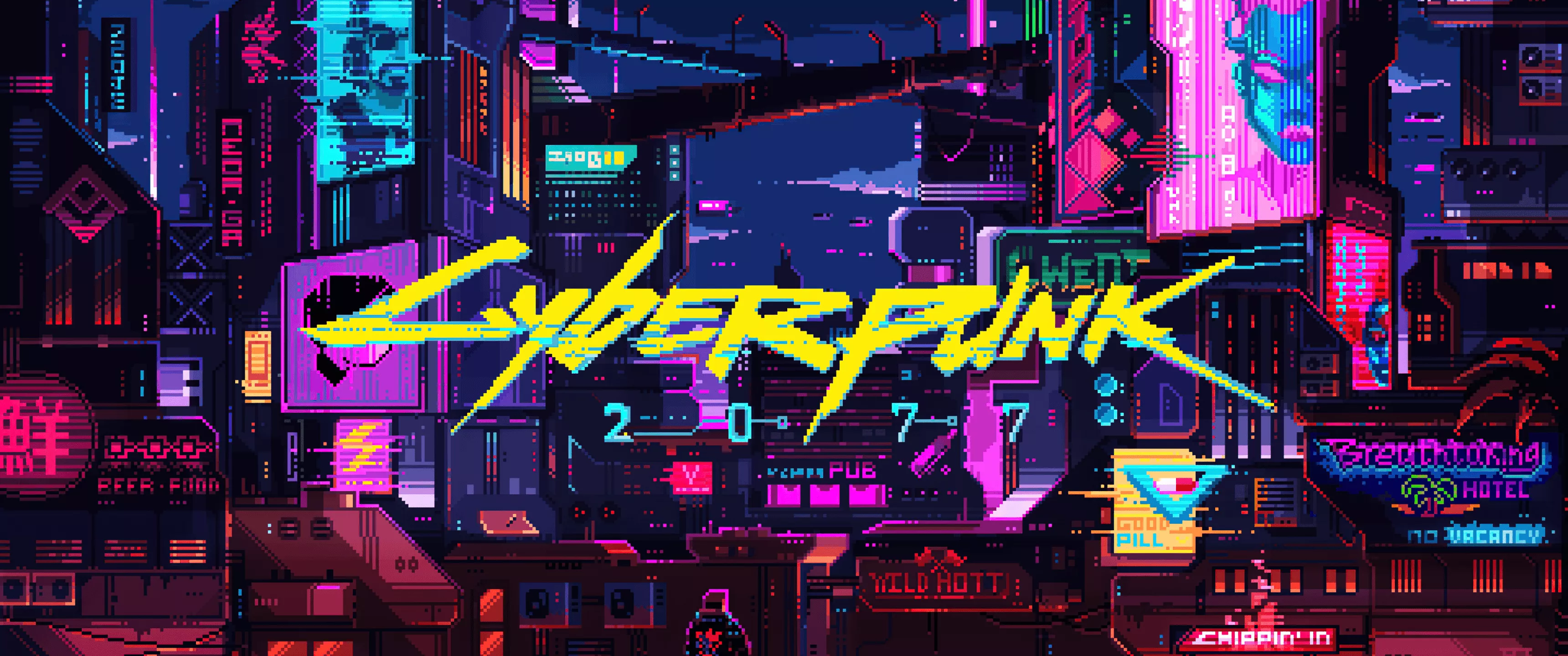 Cyberpunk 2077 Wallpaper 4K, Retro