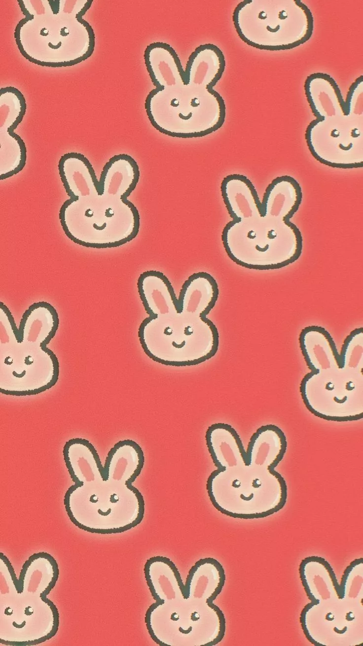 Cute rabbit aesthetic wallpaper