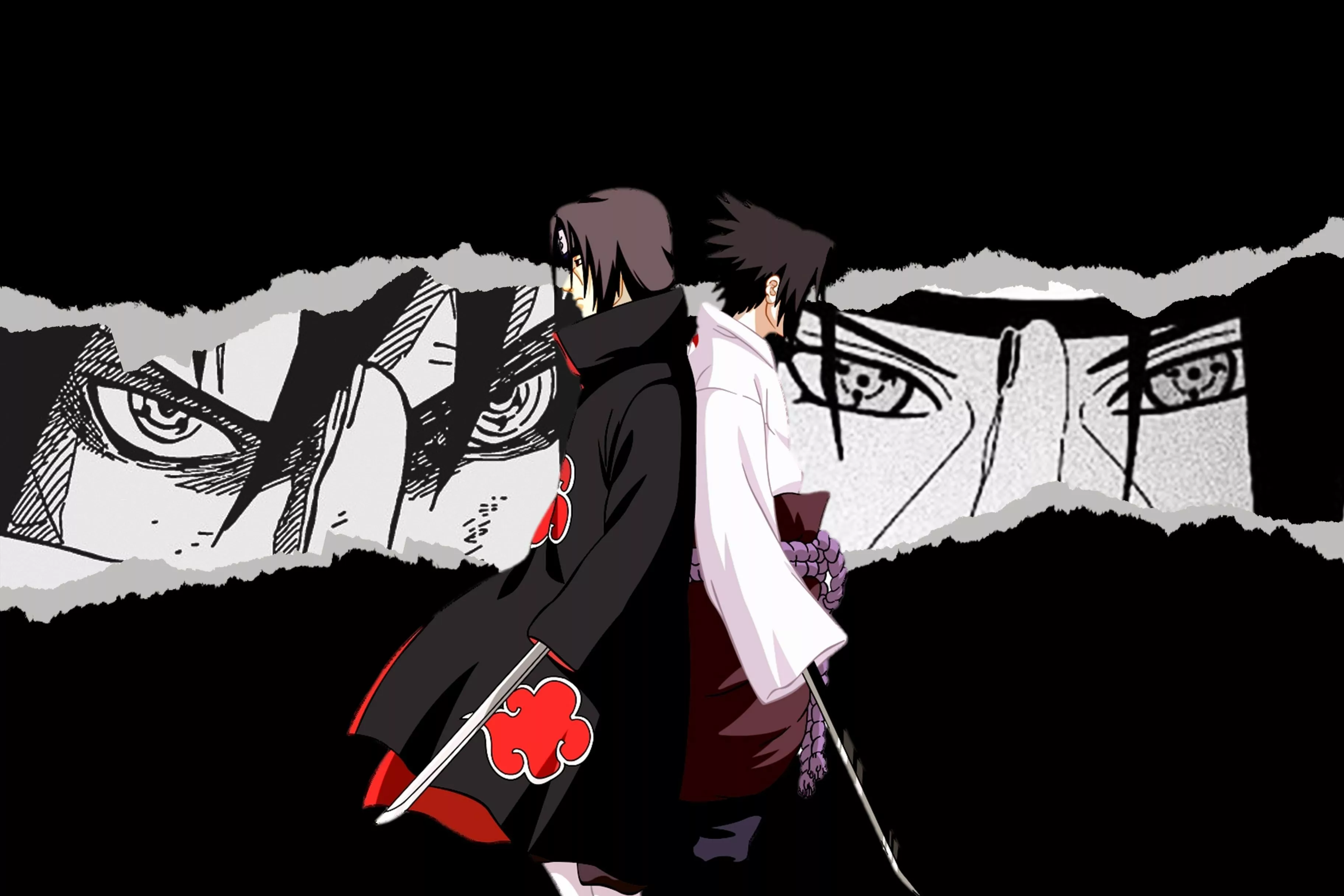 Itachi vs Sasuke 4K Naruto Wallpaper