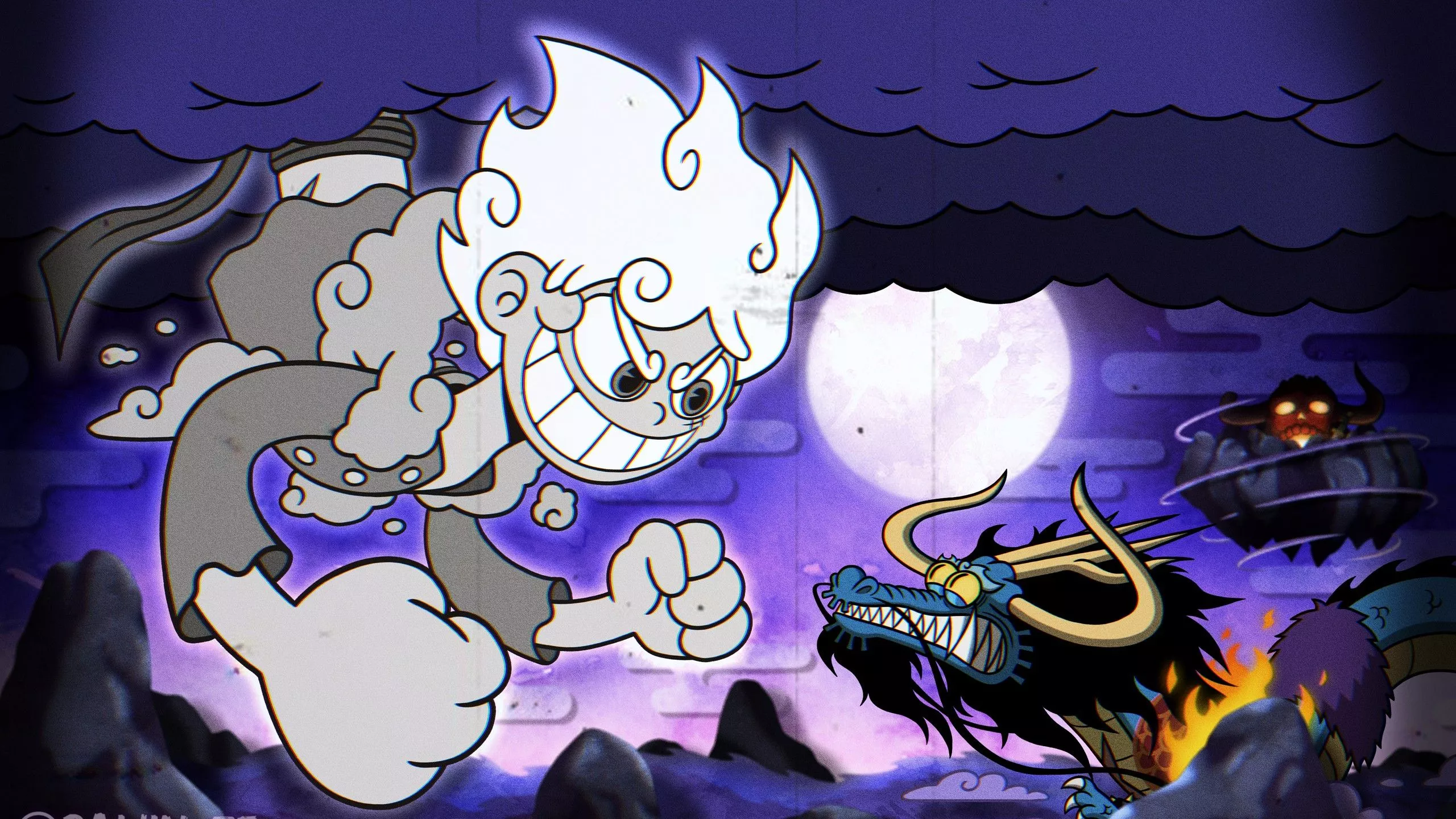 Gear 5 Kaido Monkey D. Luffy HD One Piece Wallpaper