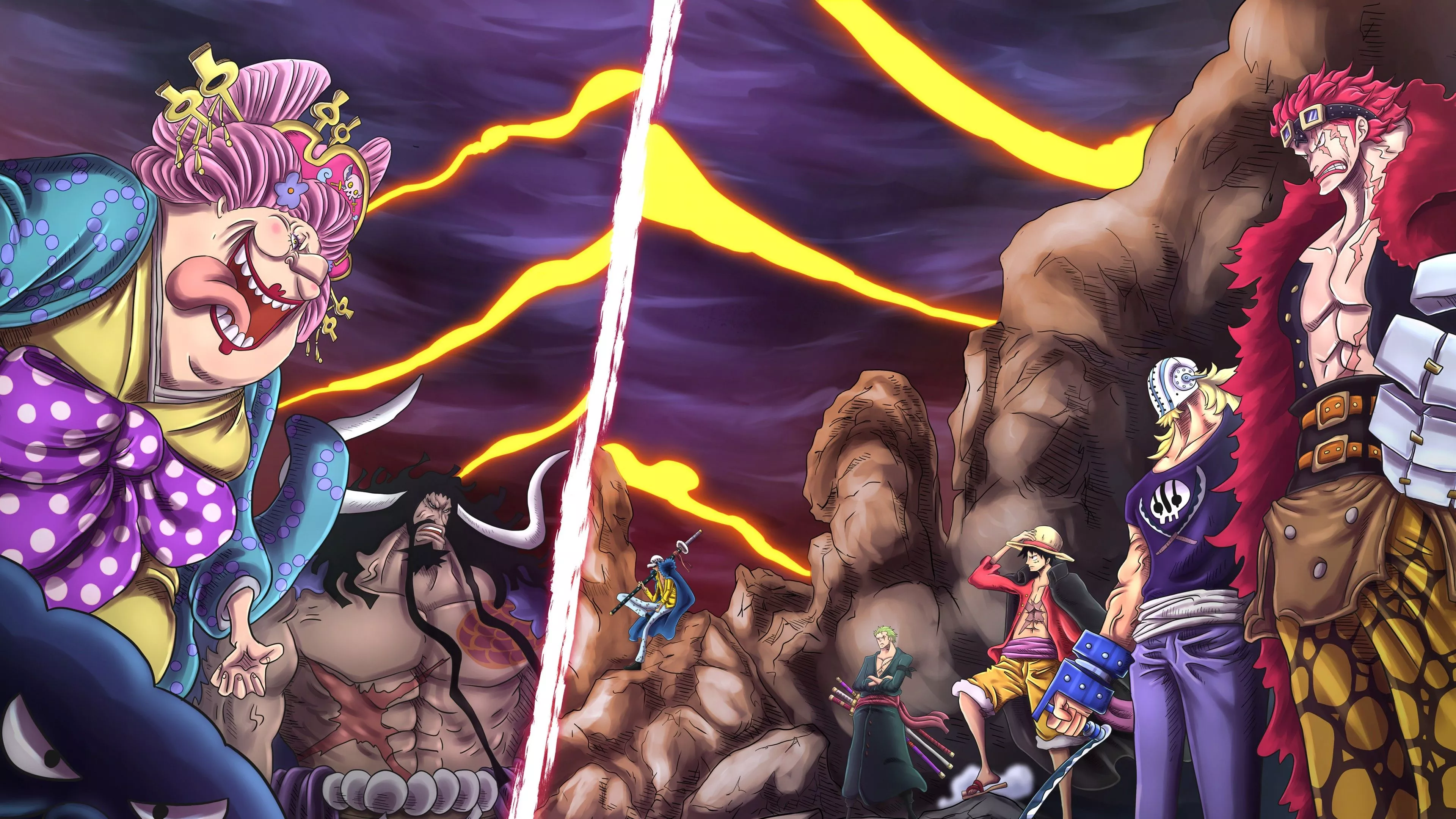Big Mom Kaido Monkey D. Luffy 4K 5K HD