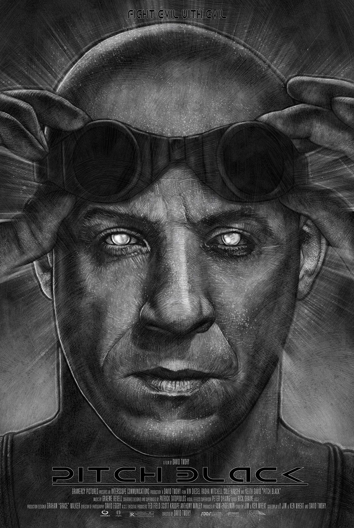 Pitch Black. Poster By Neil Davies