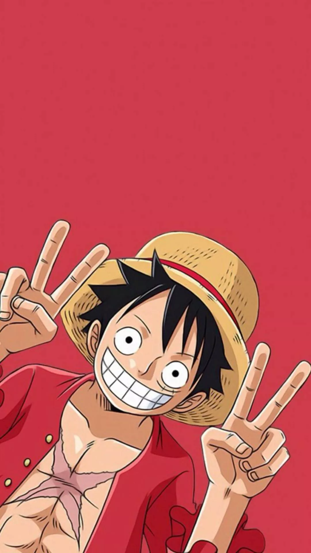 Red Luffy Aesthetic Wallpaper