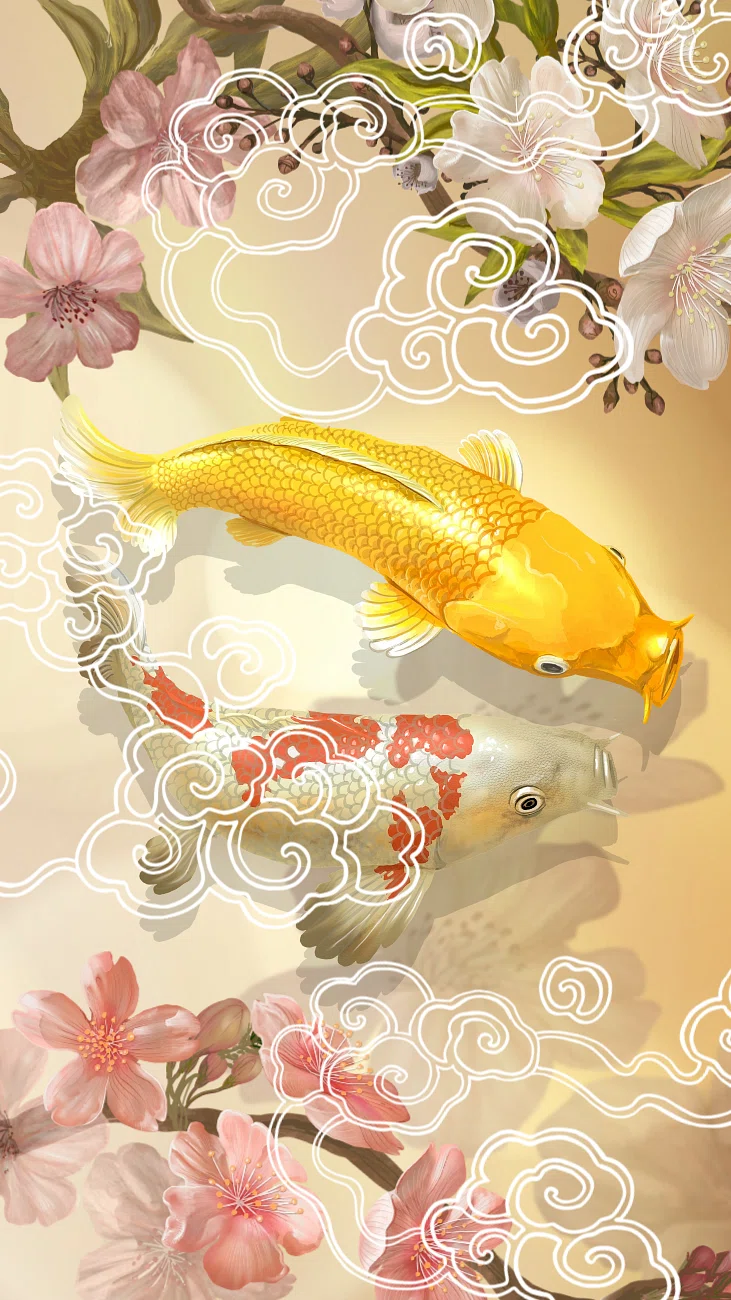 Japanese Koi fish iPhone wallpaper