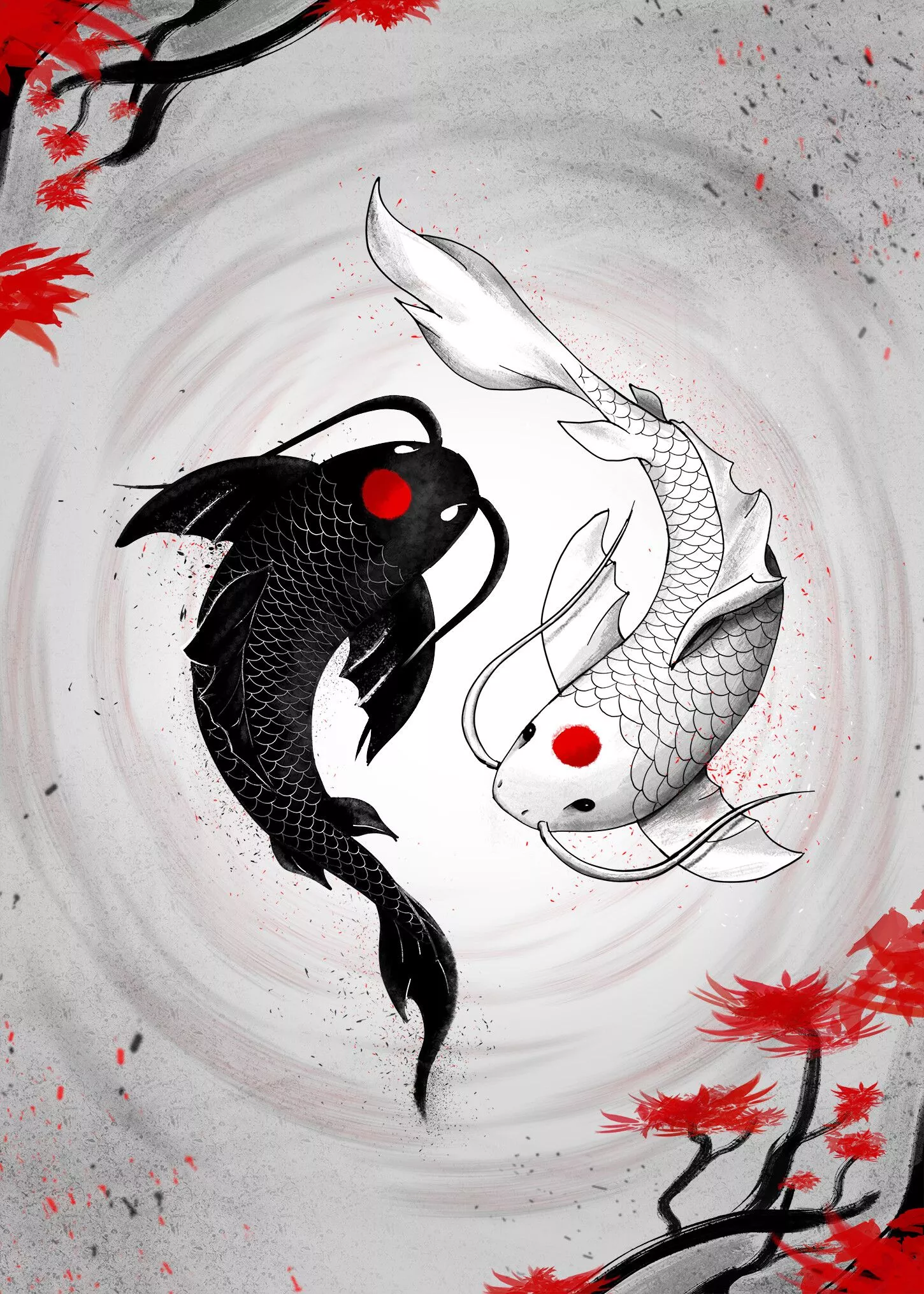 Poster Print great Koi Fish Wallpaper