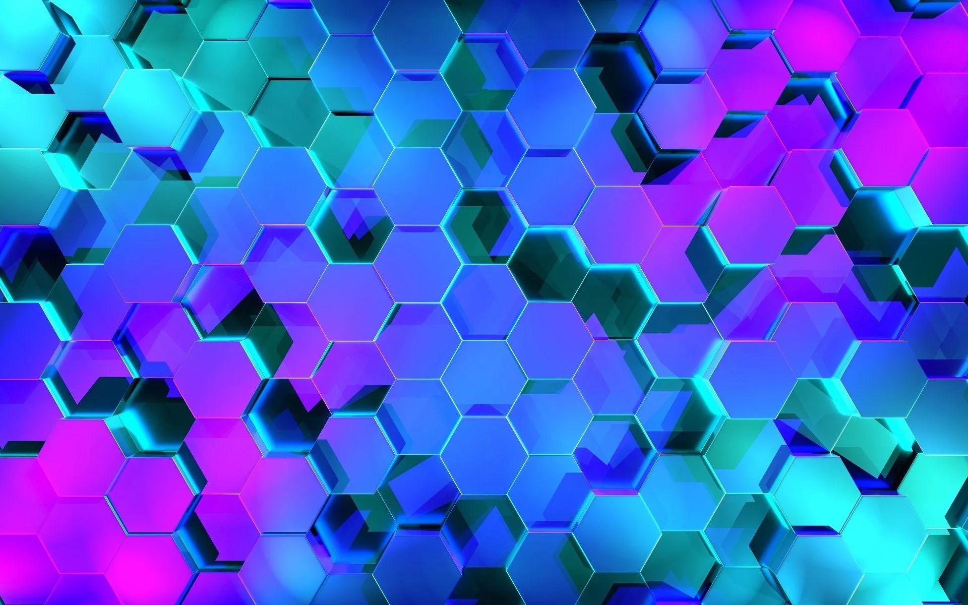 Blue Pattern Abstract Hexagon Abstract