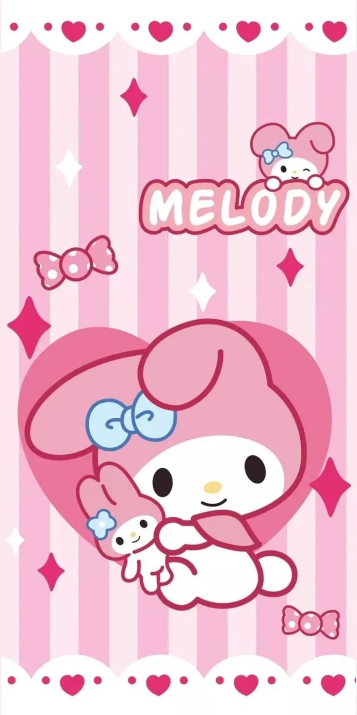 cute my mellody iPhone wallpaper pink