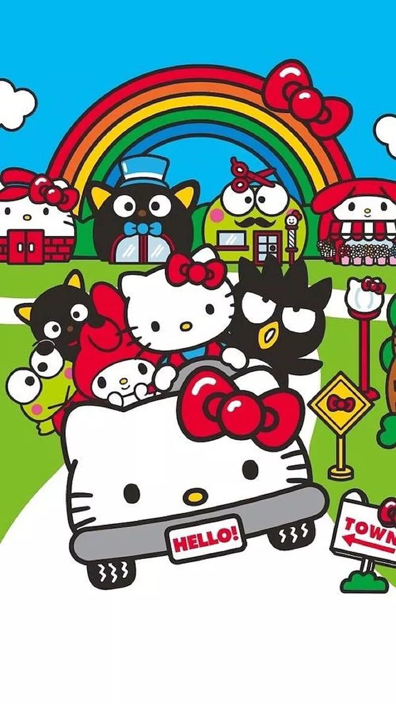 Hello Kitty, cartoon, HD phone