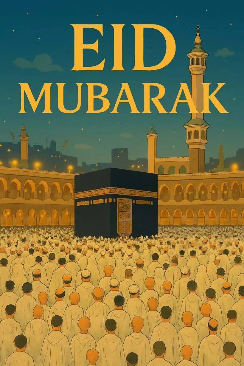 Ghibli Style Eid Ul Fitr Mubarak Image