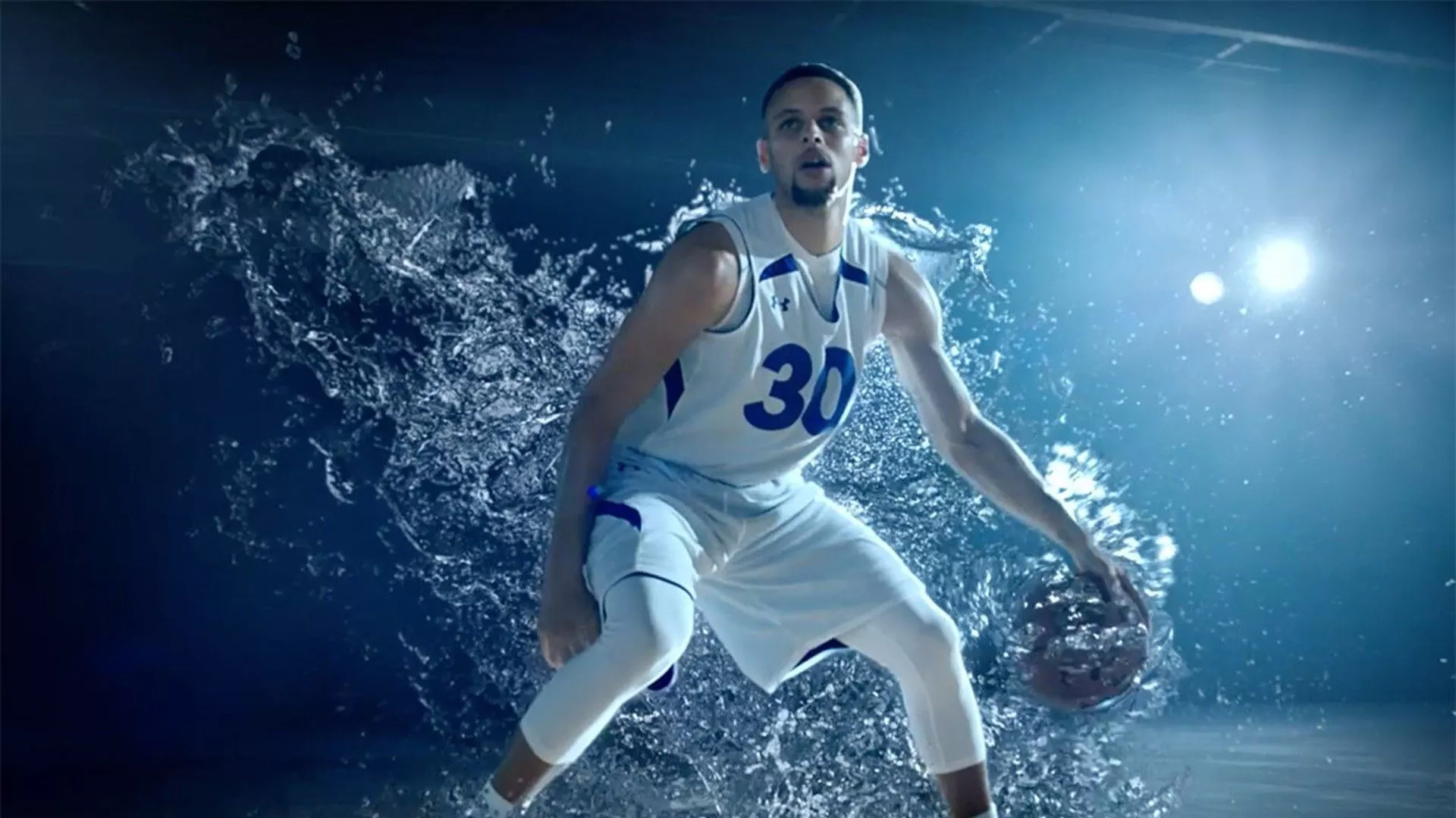 Stephen Curry Is Standing In Water
