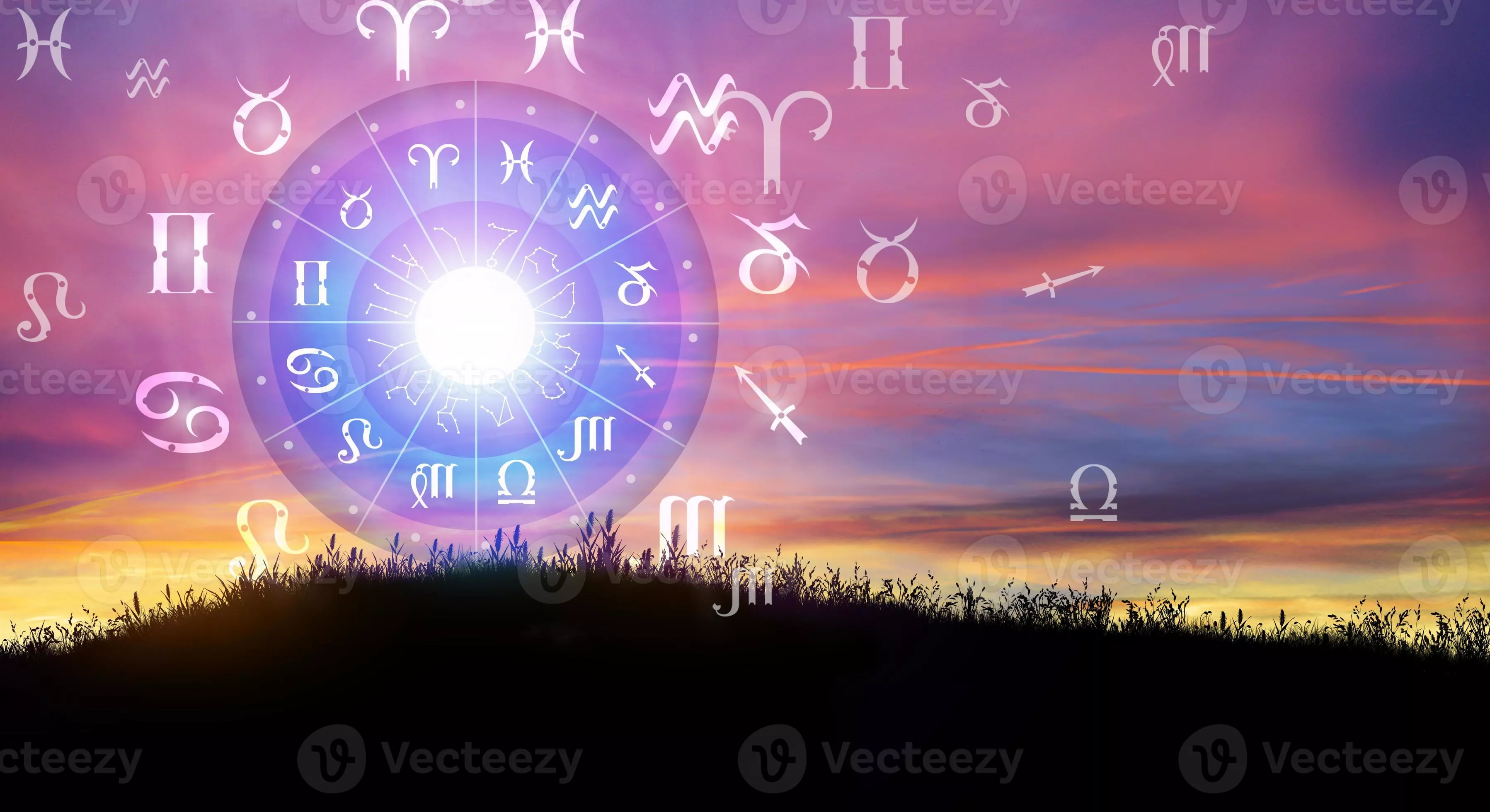 Astrological zodiac signs inside