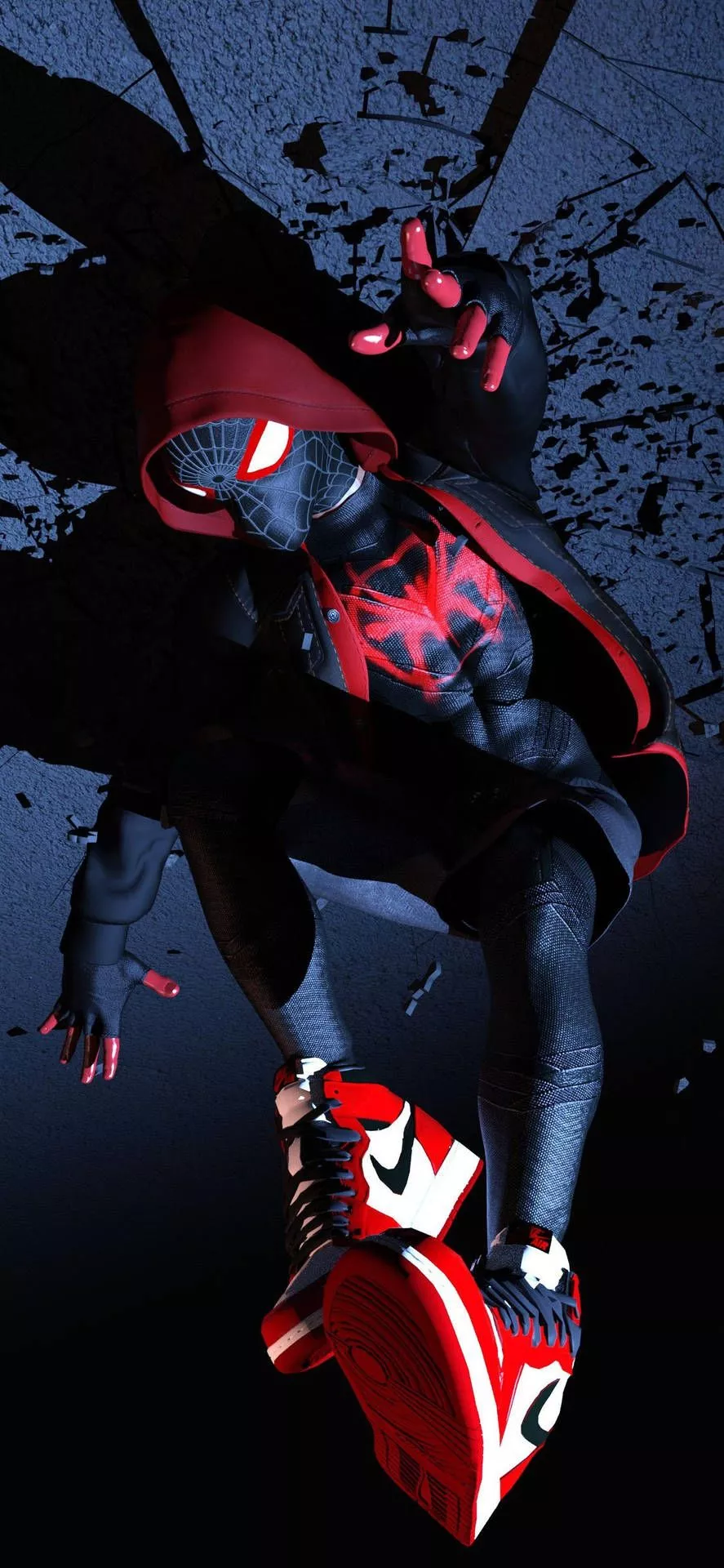 Miles Morales Upside Down Fall