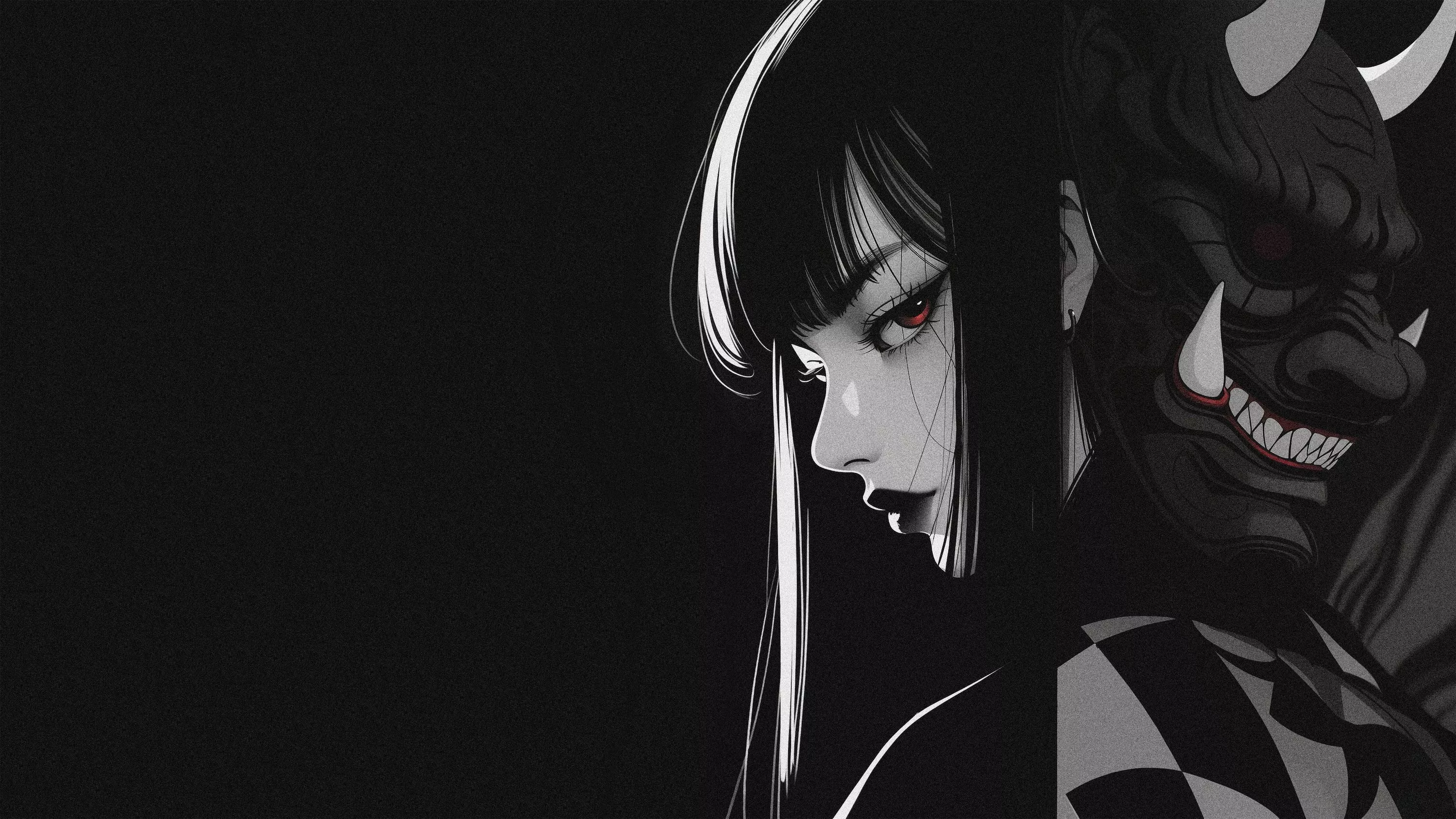 Anime Girl PC Black Wallpapers - Wallpaper Cave