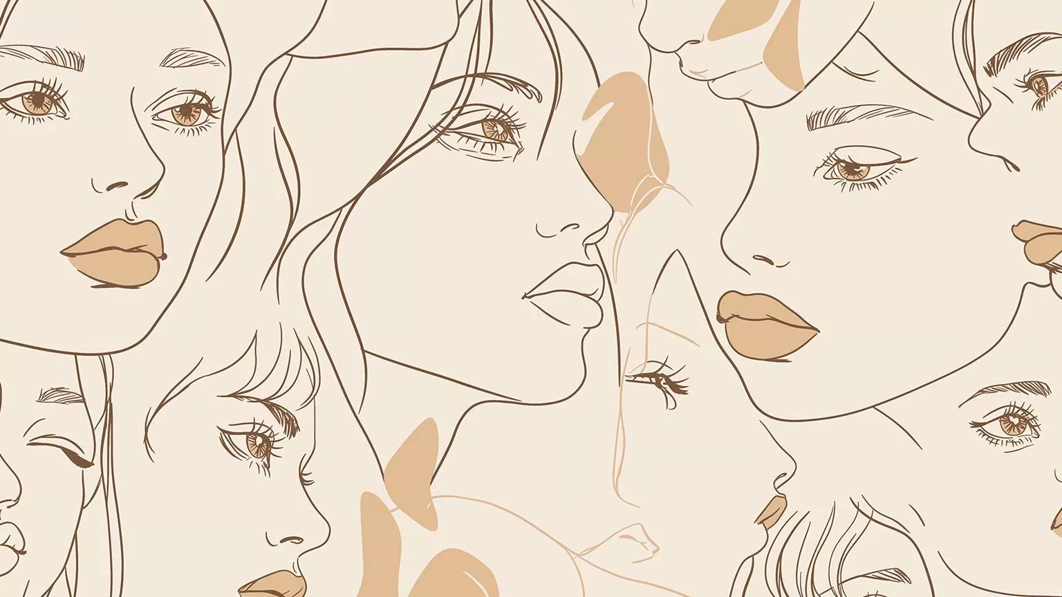 Minimalist Faces Artistic Desktop