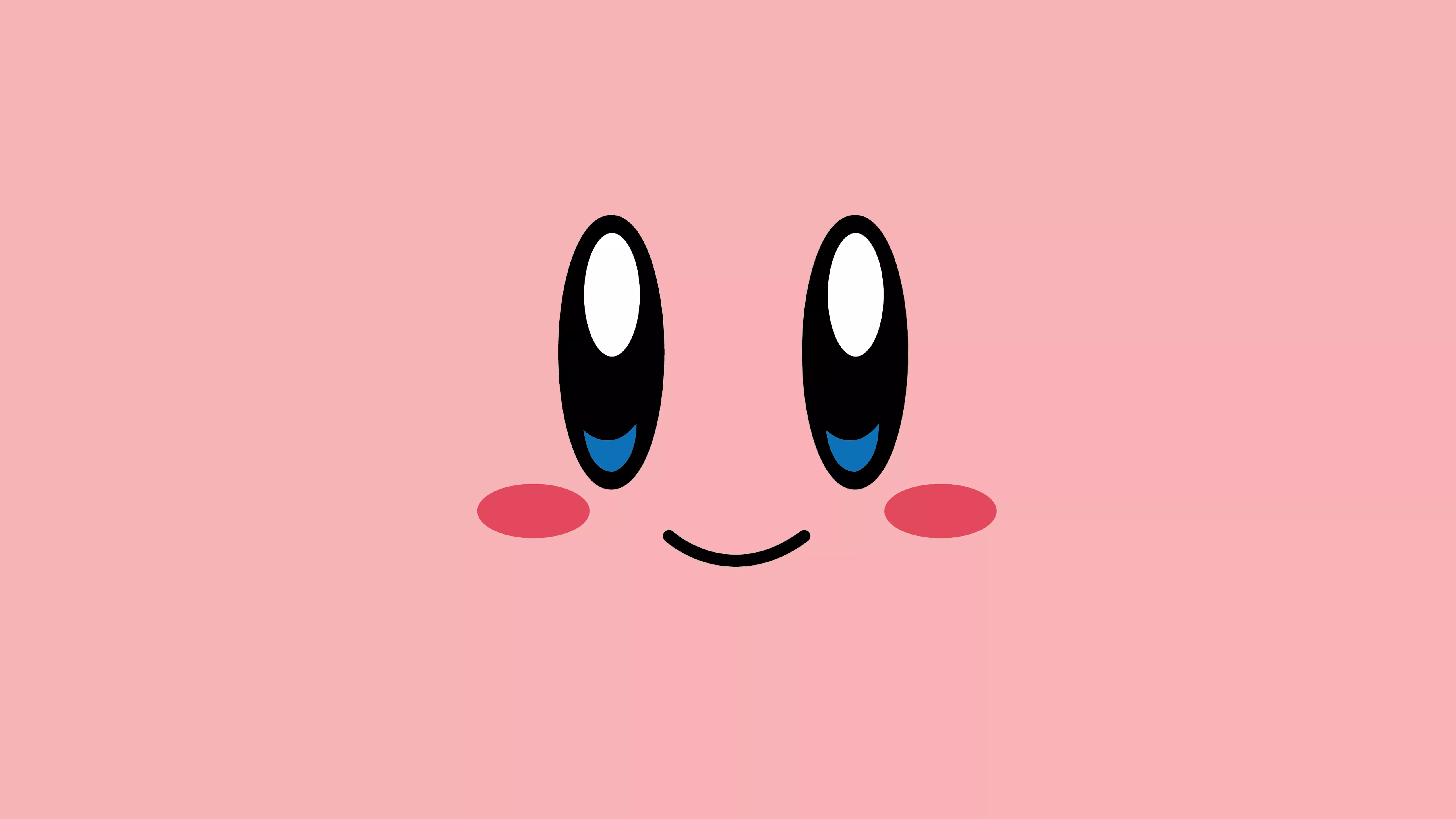Kirby Wallpaper 4K, Kawaii face, Pastel background