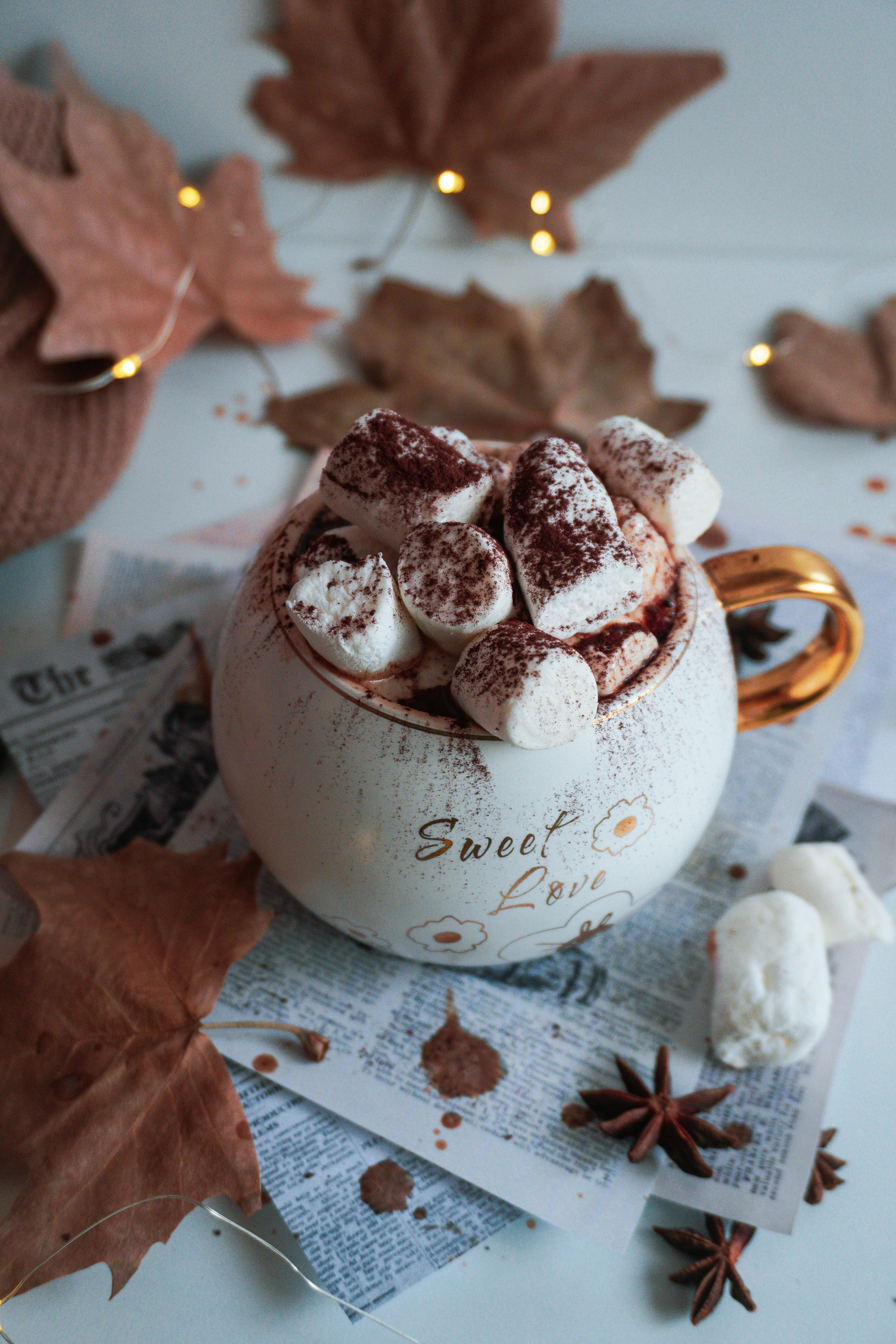 Cozy Autumn Mug with Hot Chocolate