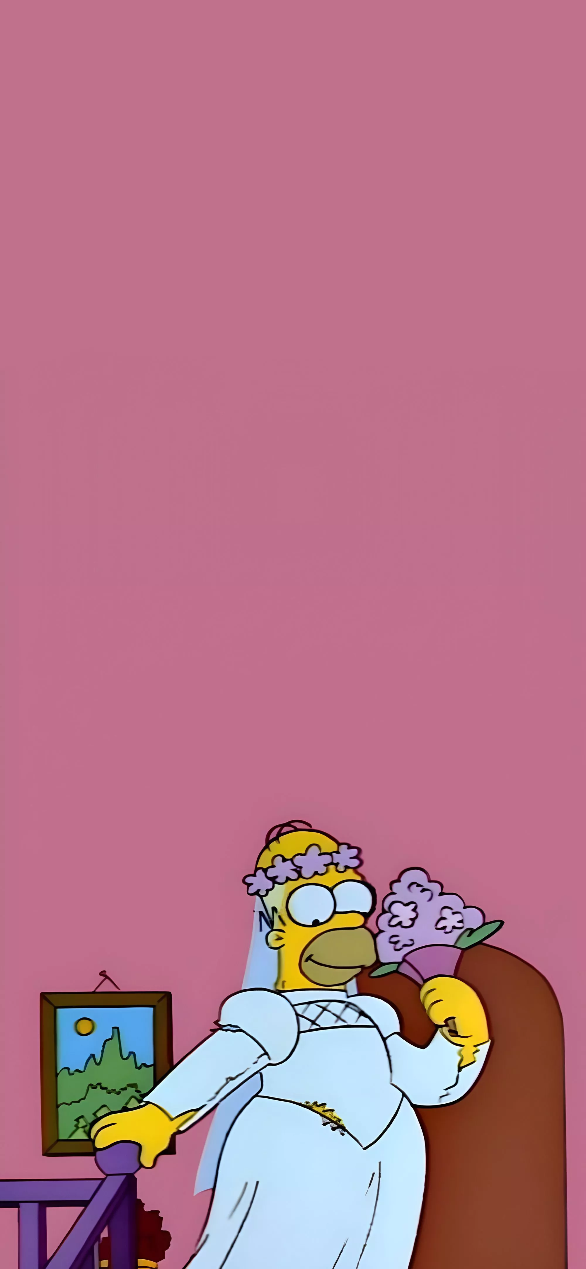 The Simpsons Homer Bride Wallpaper