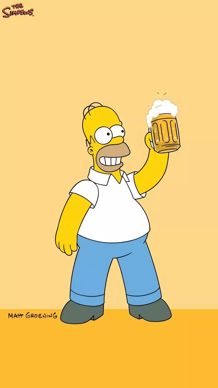 Homer Simpson Beer Lock Screen Phone