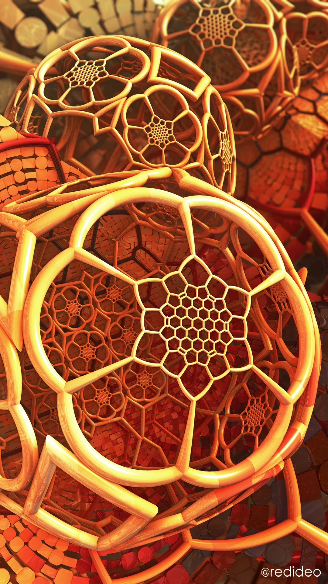 Abstract Background & Wallpaper (3D Fractals) for Phone & Desktop. 3