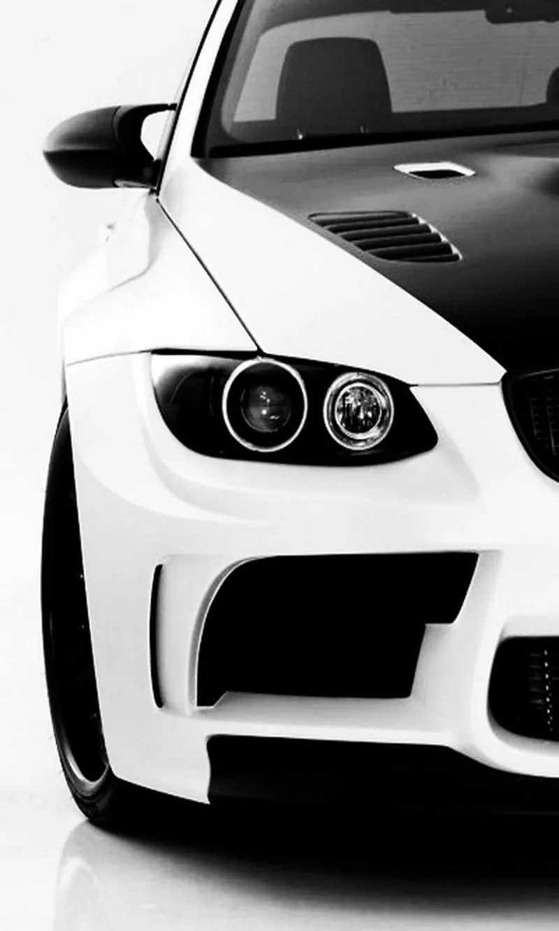 HD black and white car wallpaper
