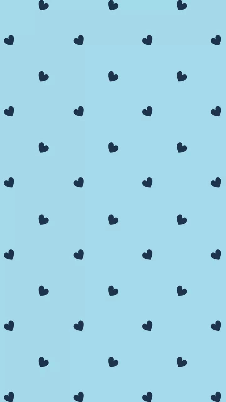 Blue Hearts Phone Wallpaper