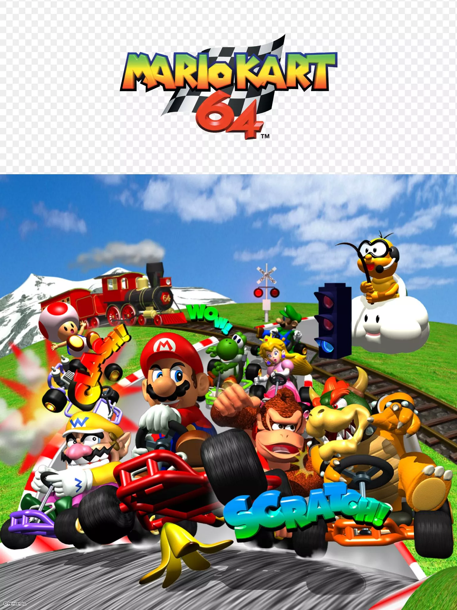 Wallpaper։ Mario Kart 64™, Nintendo, Free Download, Borrow, and Streaming, Internet Archive