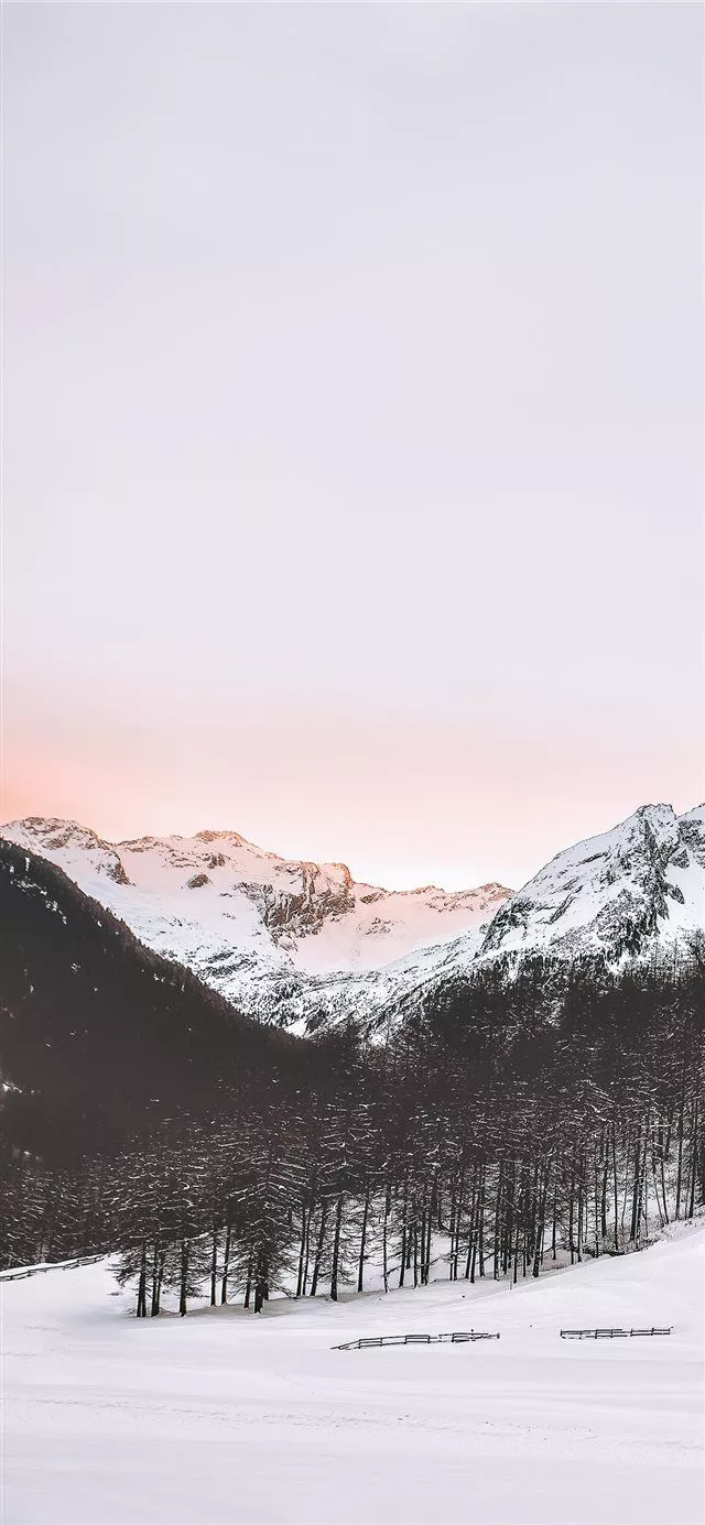 snow covered mountains iPhone X