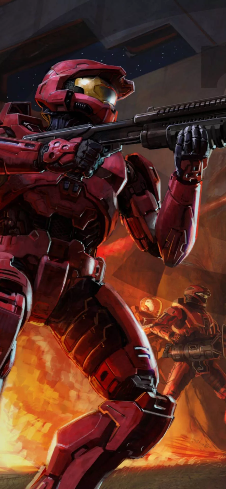 Download Halo 3 In Red Wallpaper