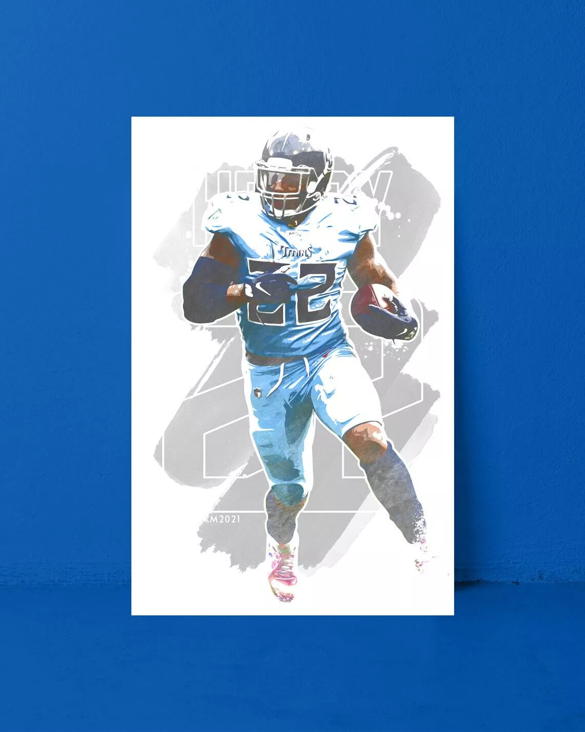 DERRICK HENRY watercolor painting art