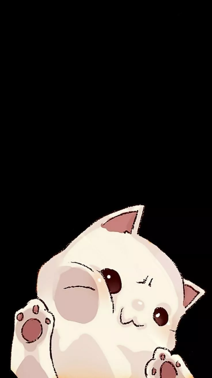 iPhone wallpaper cat, Cute cartoon