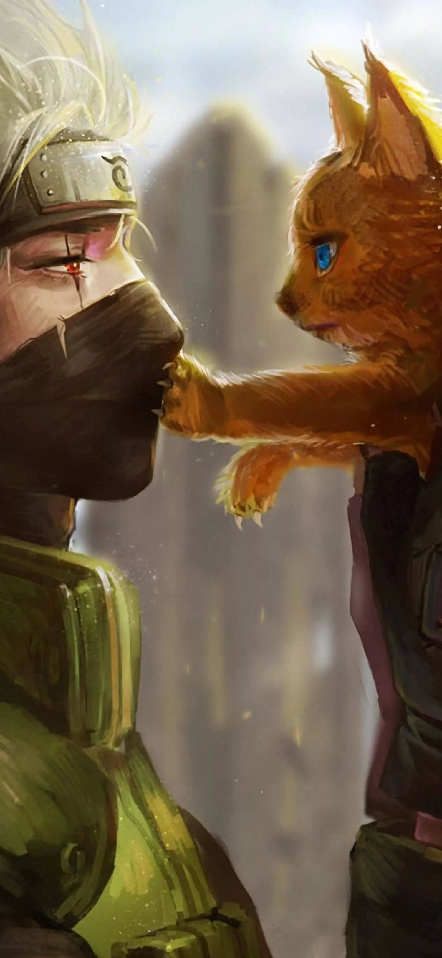 4k Anime iPhone 3D Kakashi Cat