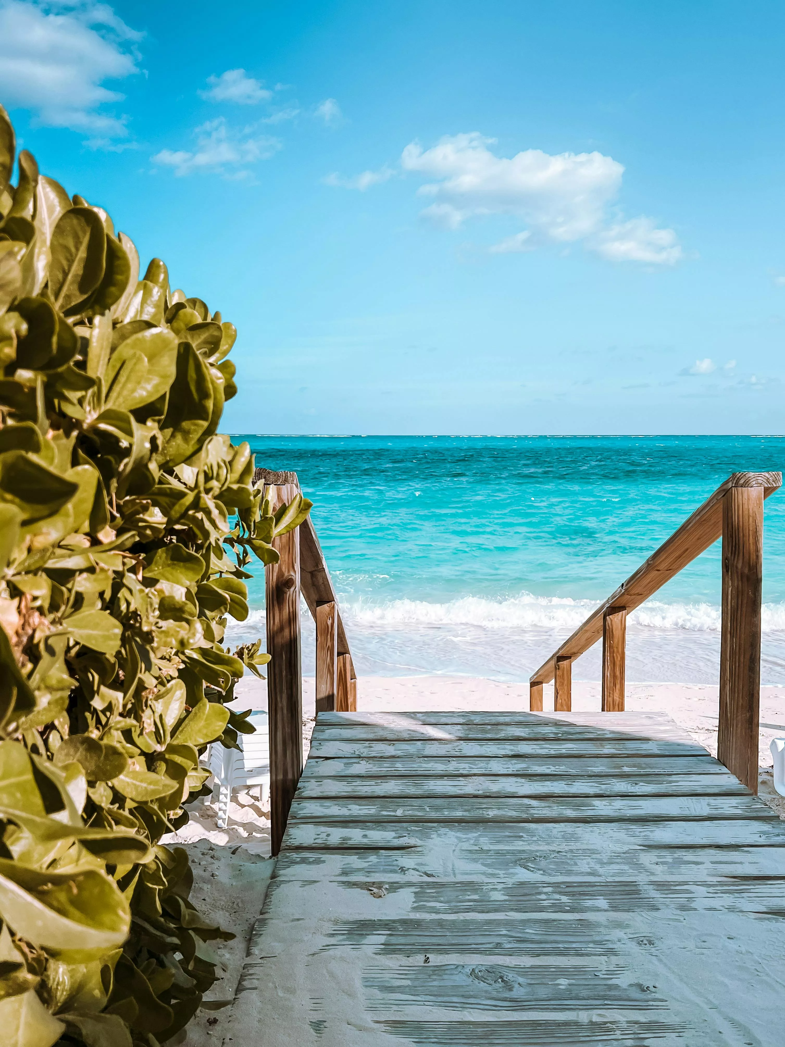 Wooden Footbridge on Beach · Free Stock