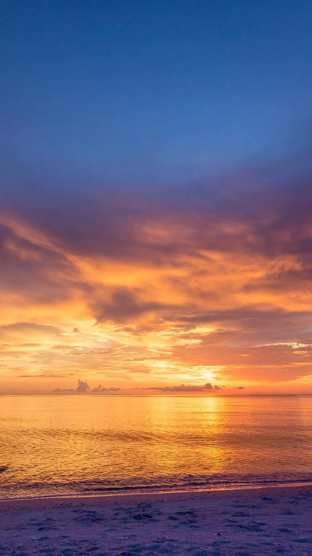 Naples beach amazing sunset and calm
