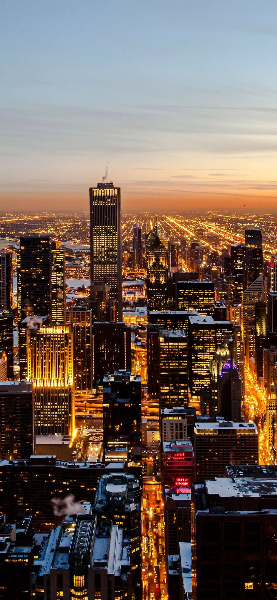 Wallpaper 4K, Downtown, Sunset, Skyline