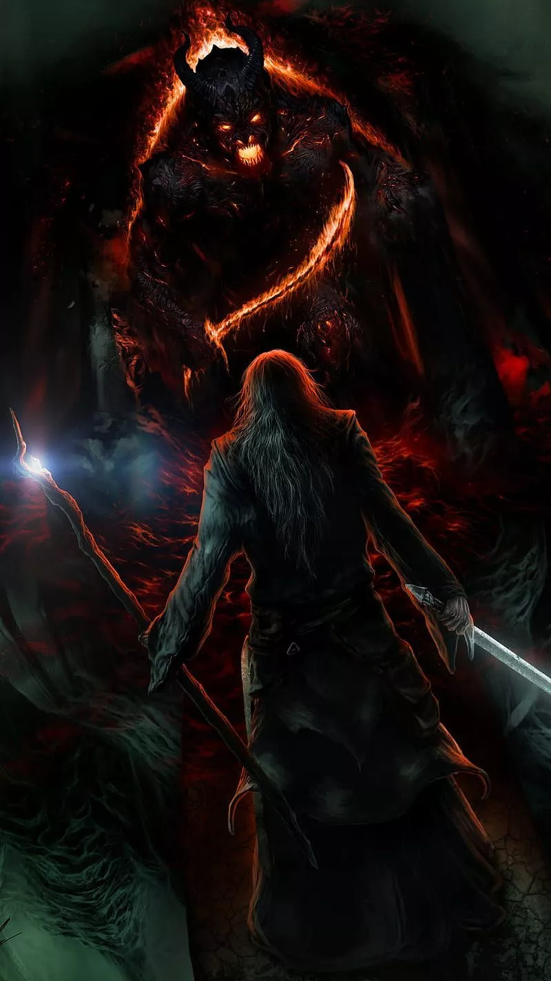 Lord of the Rings, art, dark, demon