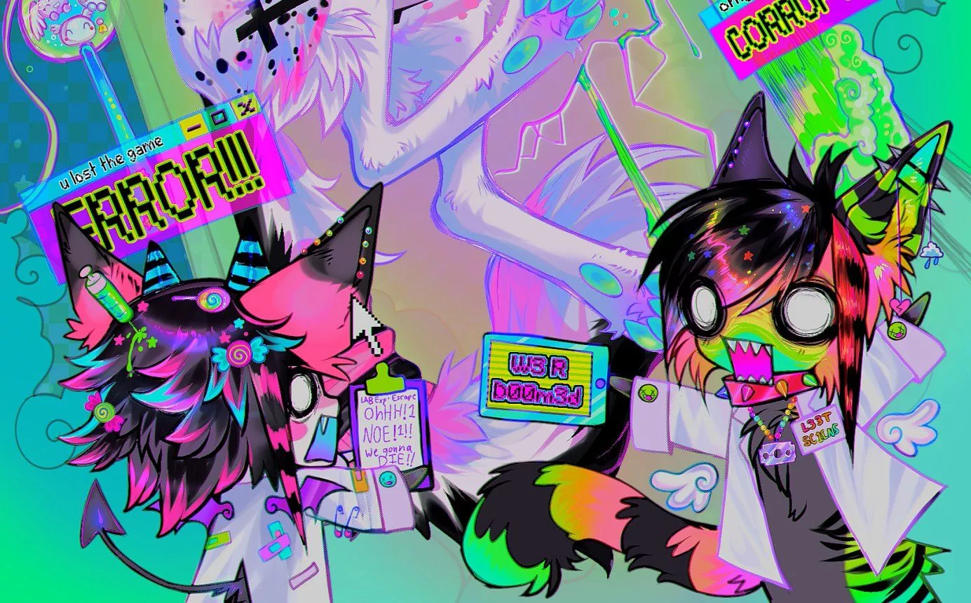 sparkledog #emodog #scenecore #emo