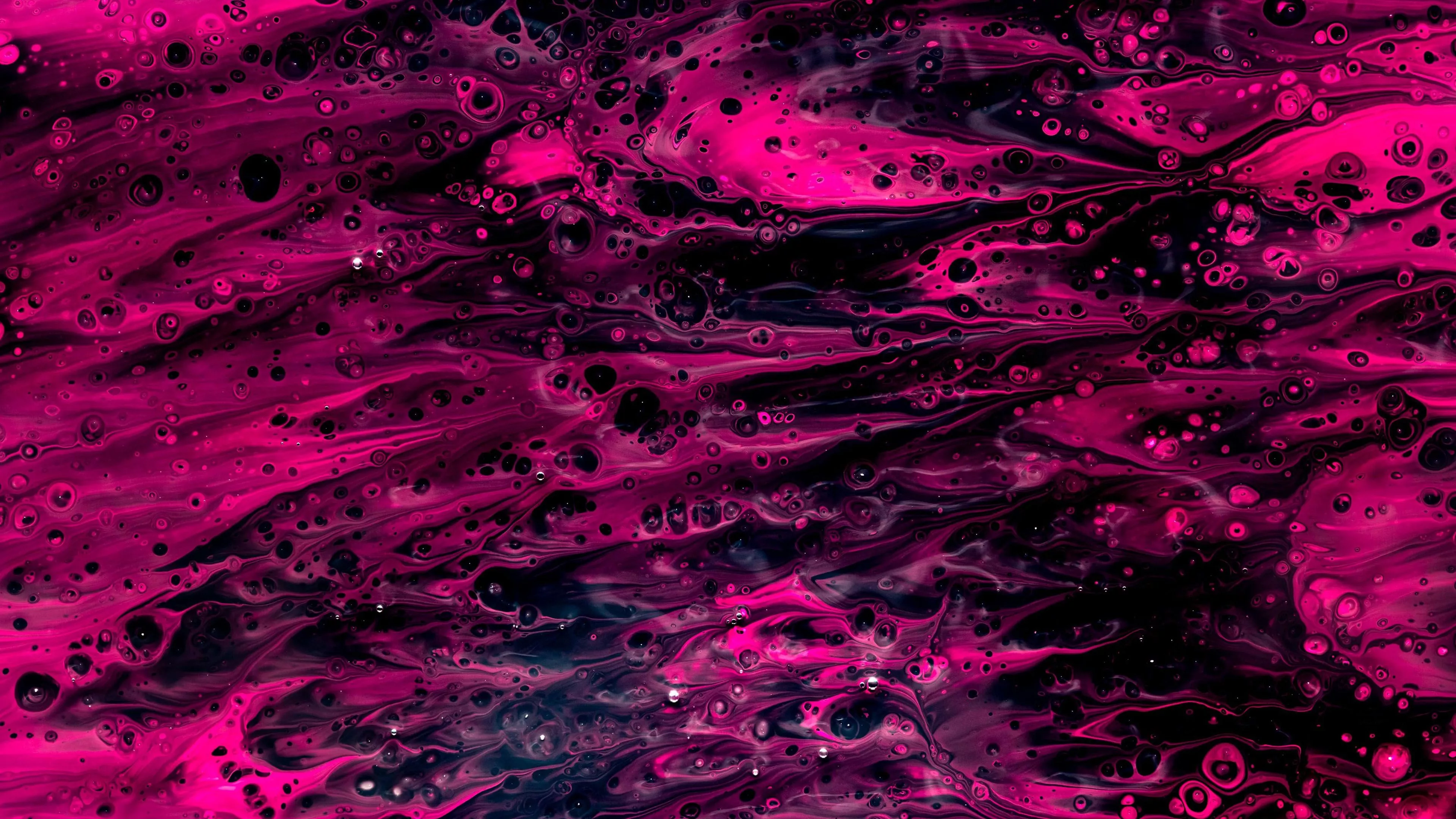 Pink Black Dark Paint Stains 4K HD