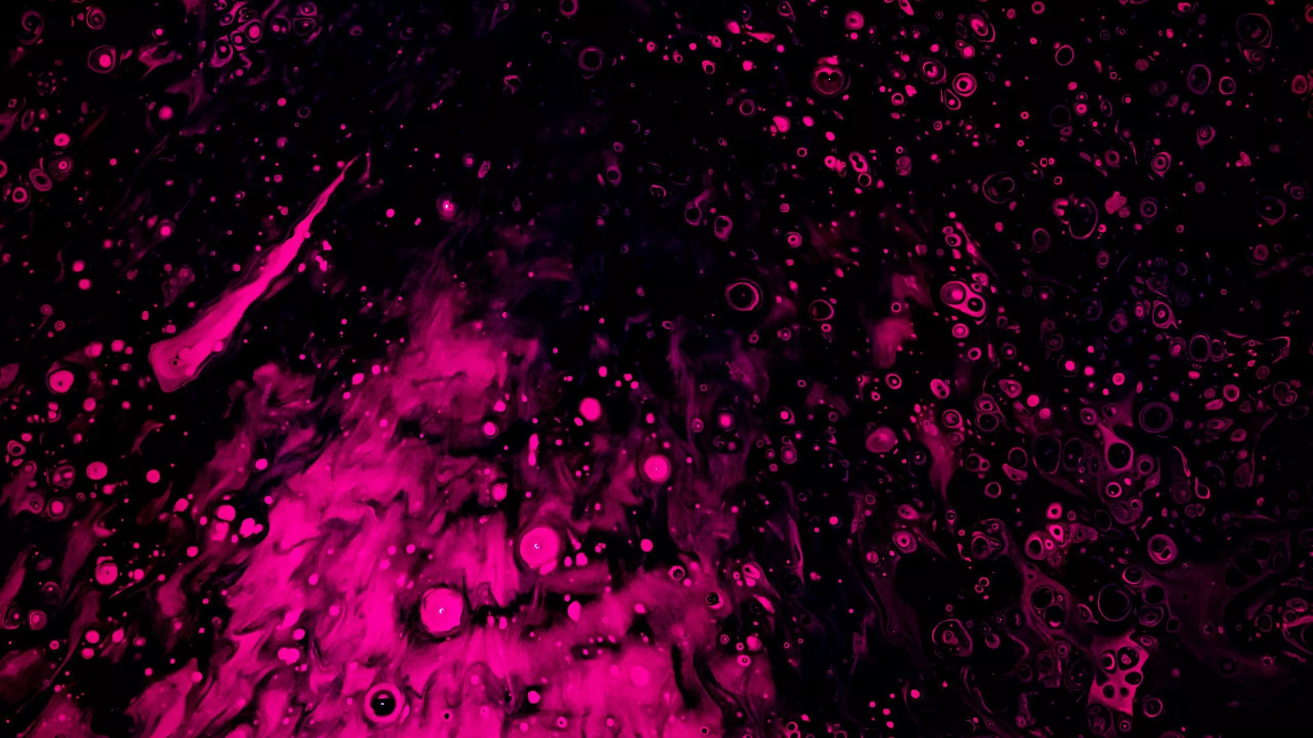 Pink Black Paint Stains Liquid Blots HD