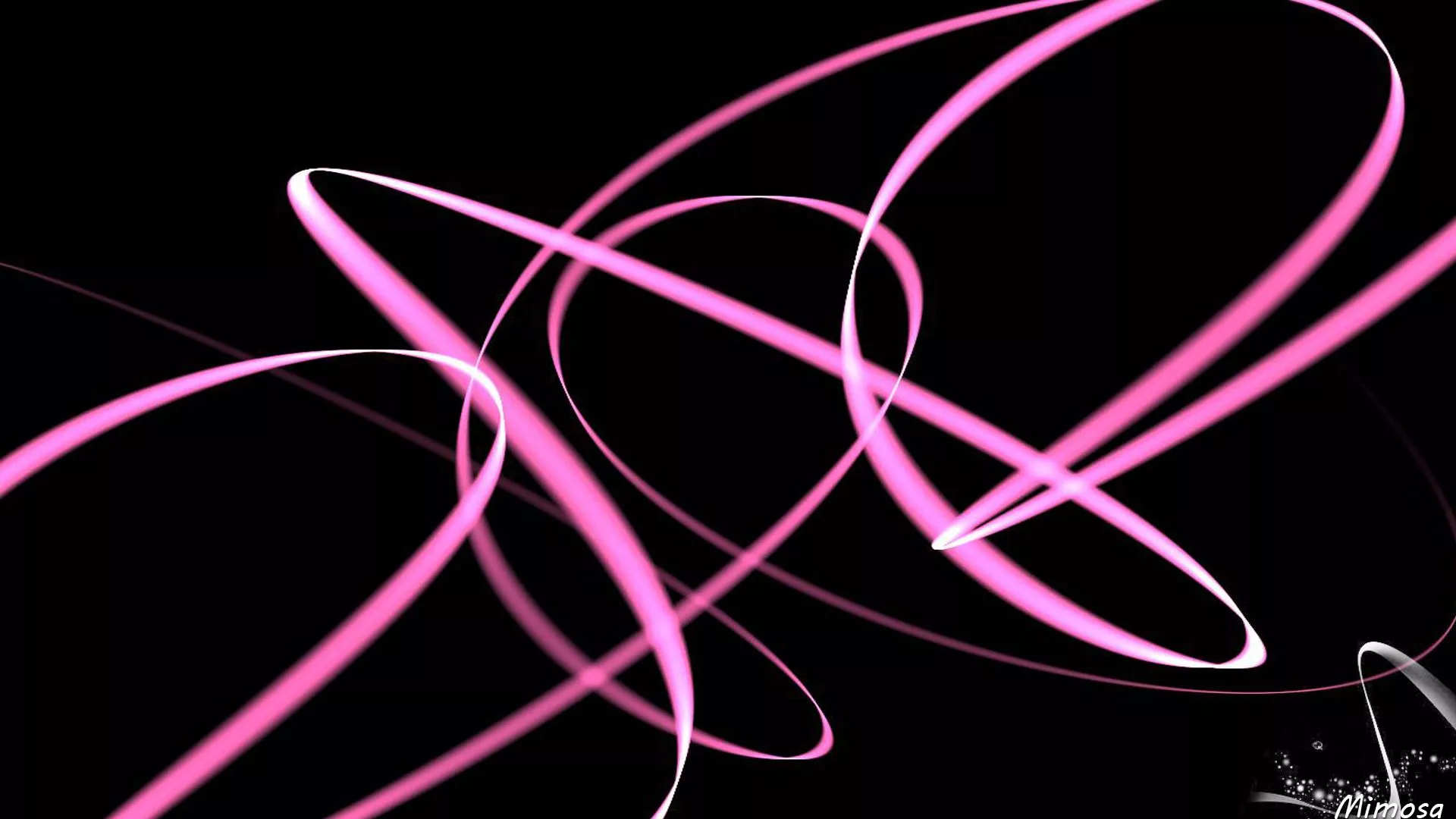 Pink Digital Art With Black Background