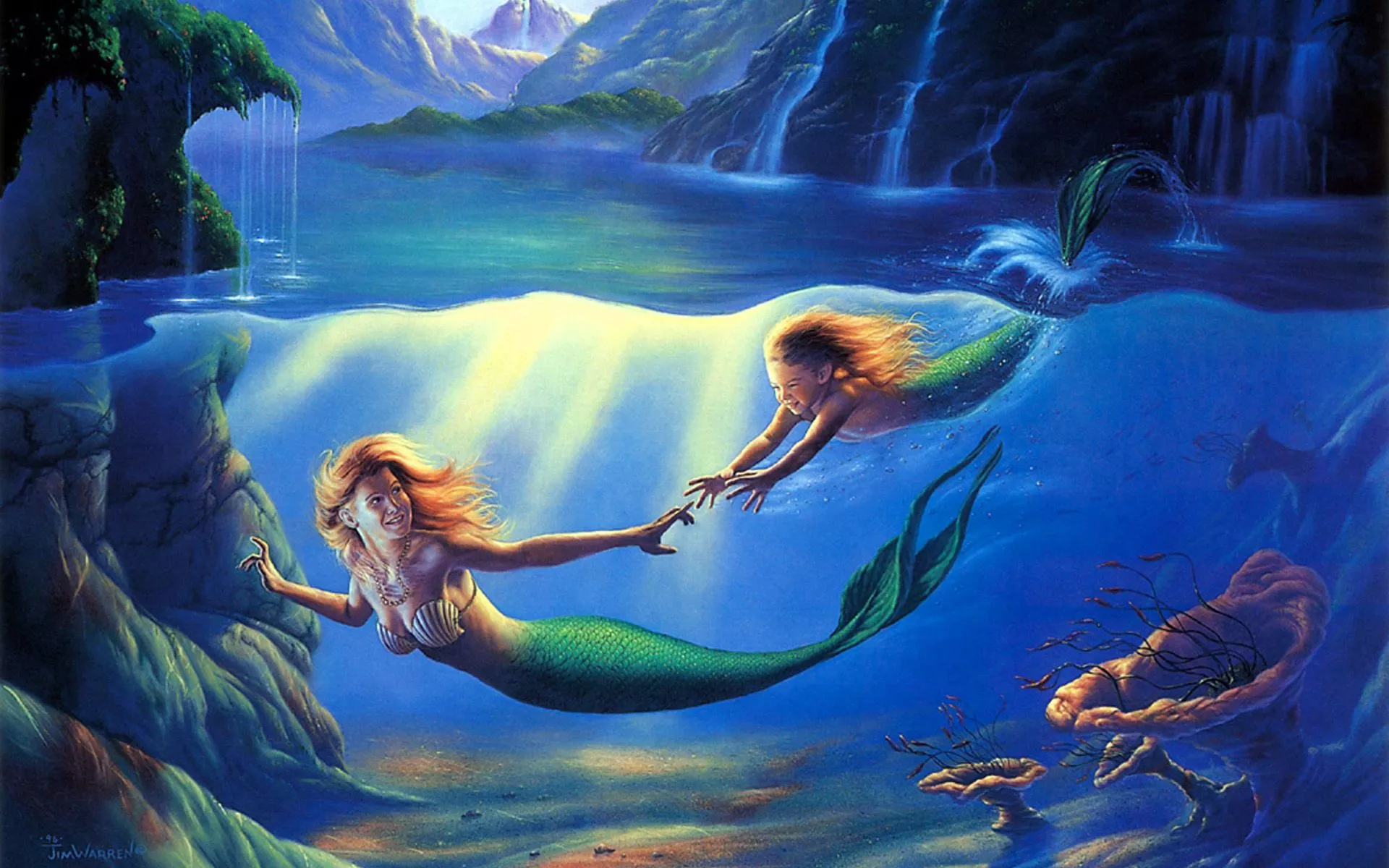 Mermaid Background Wallpaper 112439
