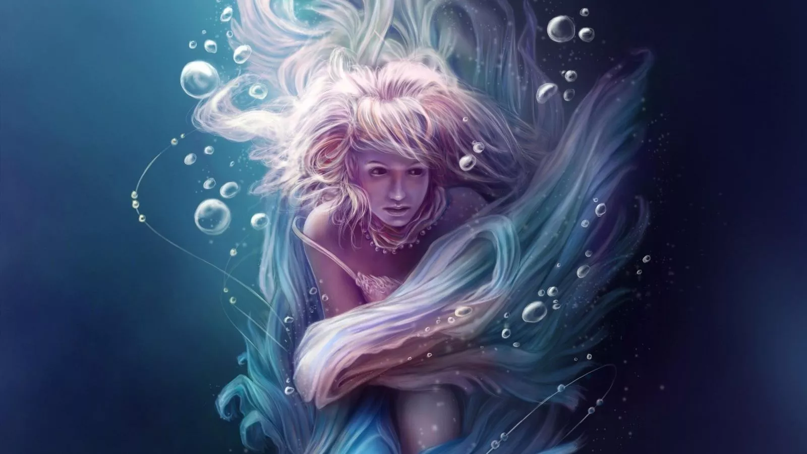 Mermaid underwater Desktop wallpaper