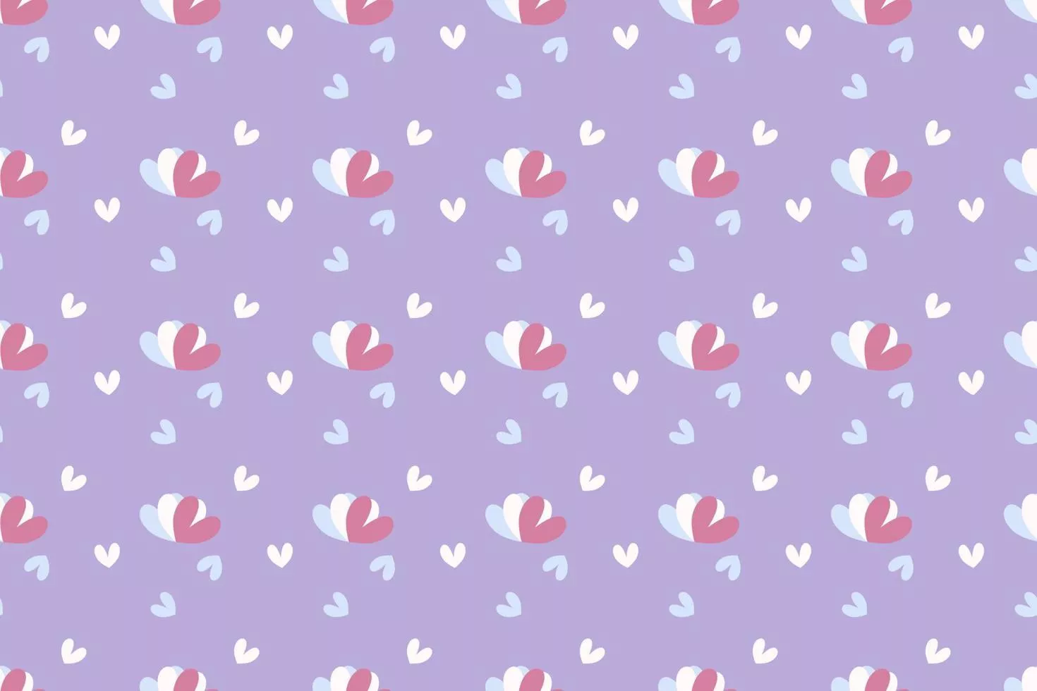 Cute pastel colour heart pattern love