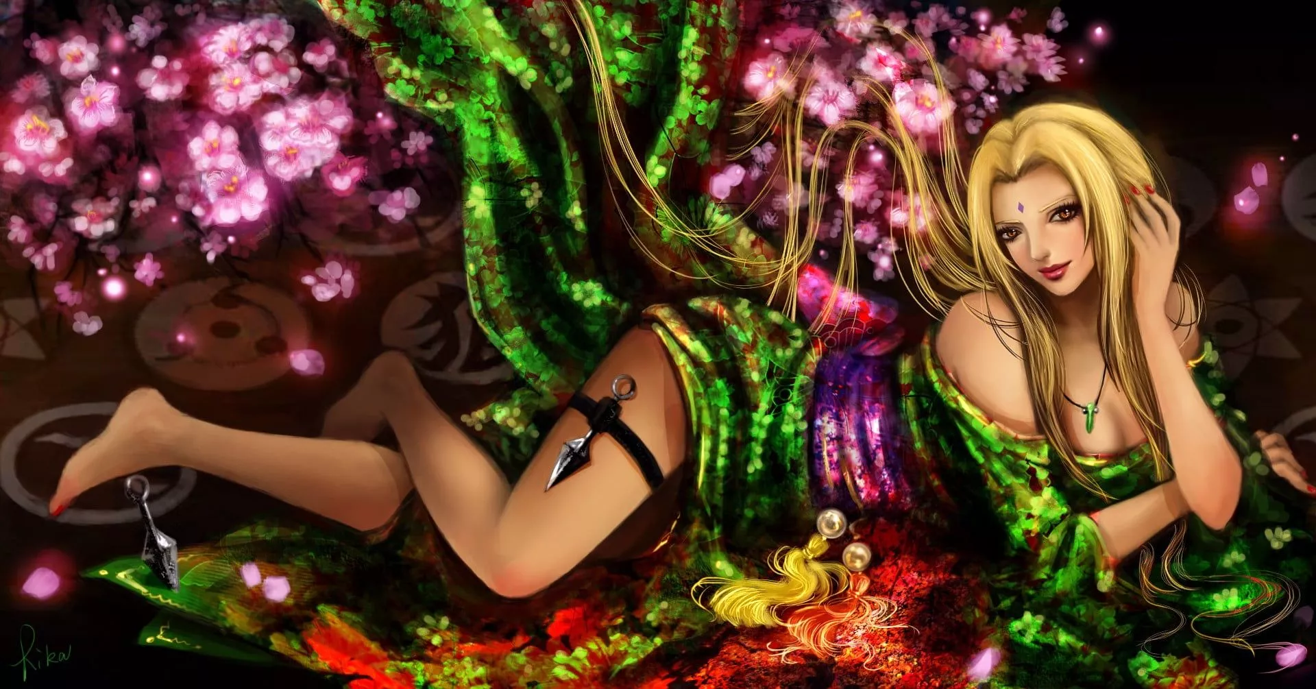 Tsunade digital wallpaper, Tsunade