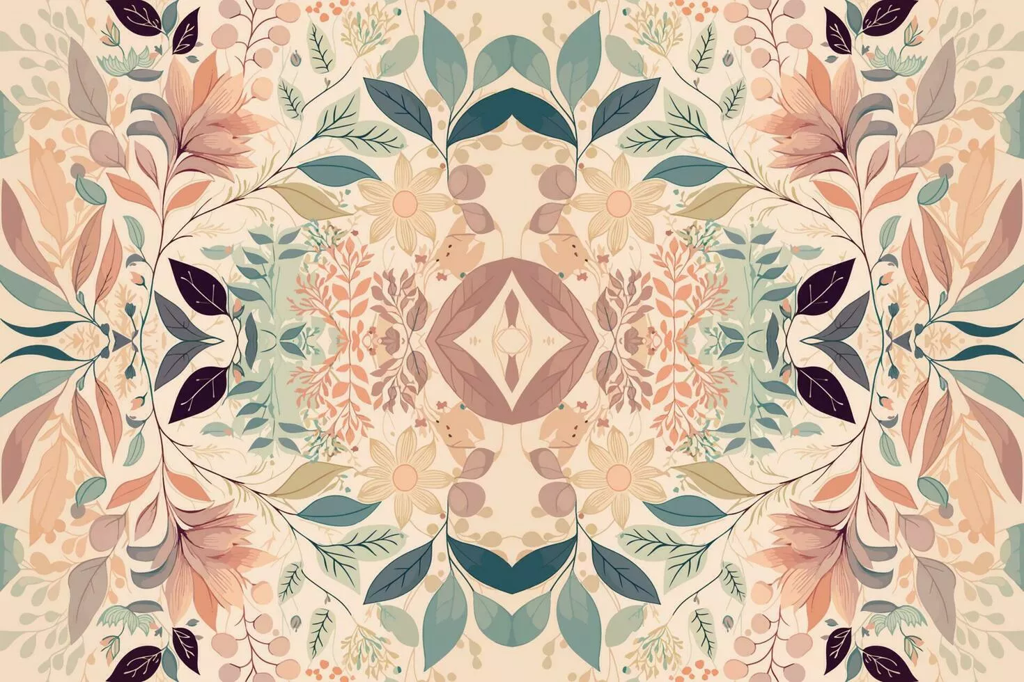 Floral seamless pattern pastel tone