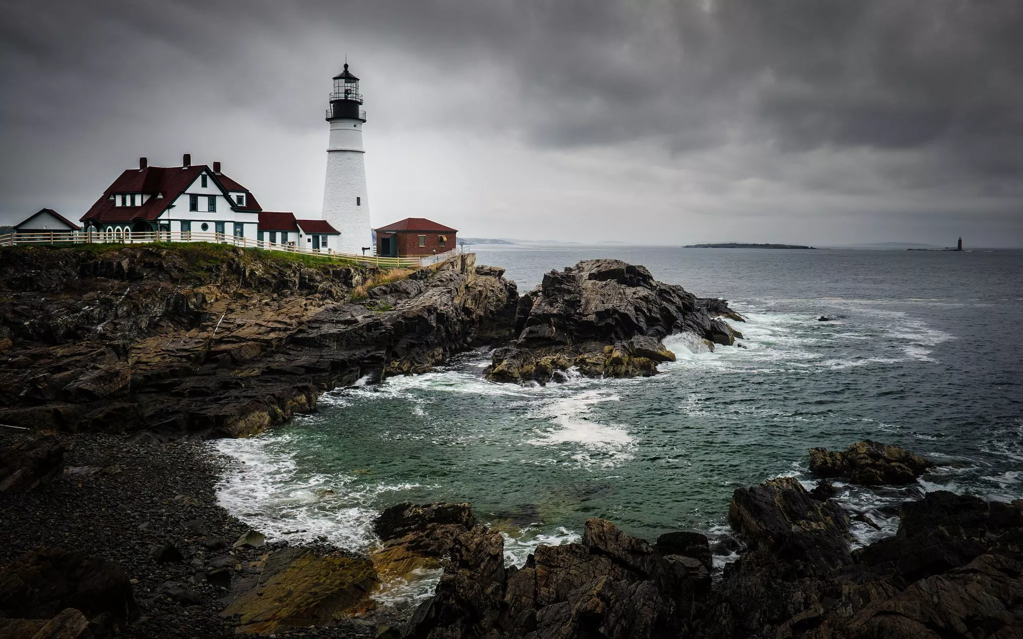 Wallpaper coast, lighthouse, England