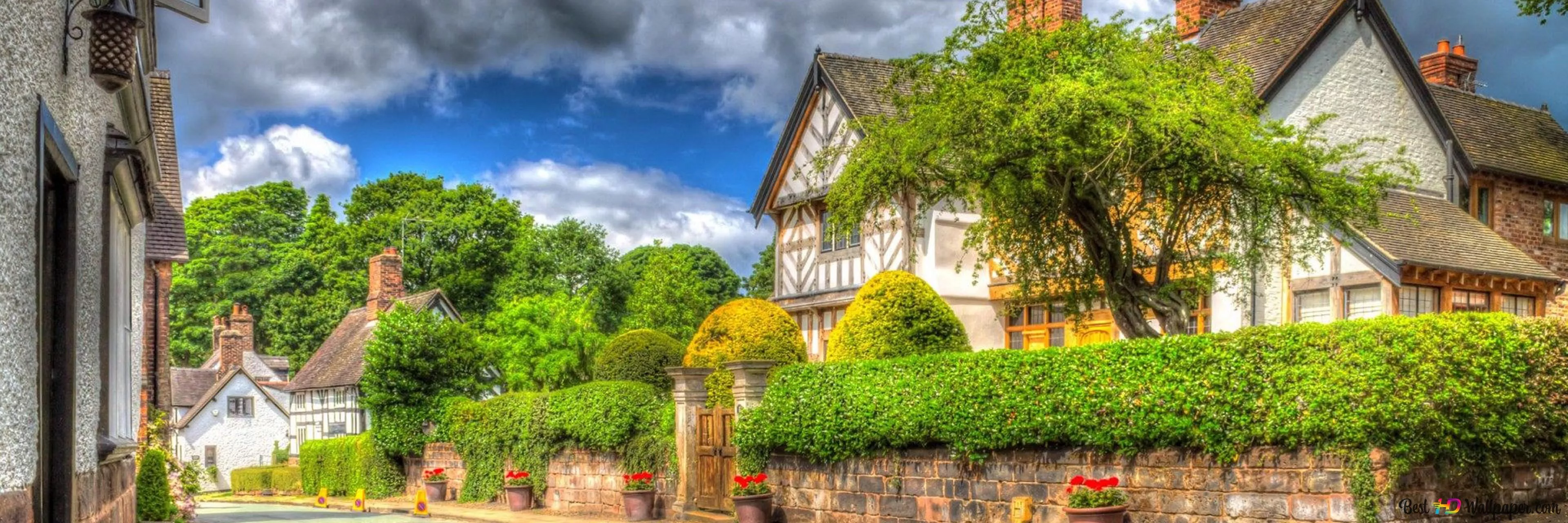 Street in England 4K wallpaper download