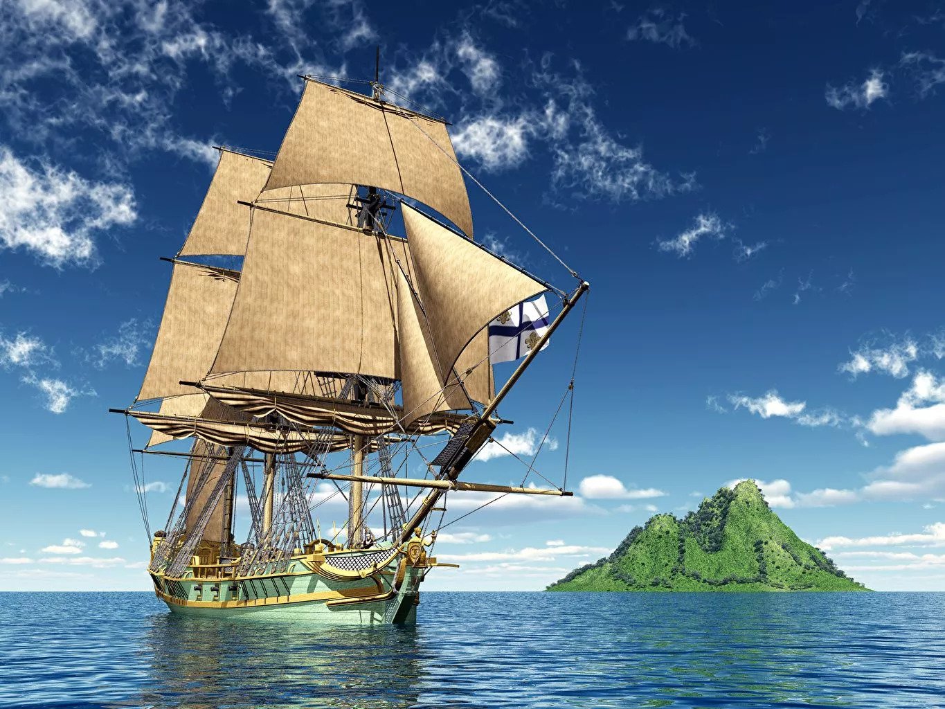 Desktop Wallpaper Sea 3D Graphics Sky