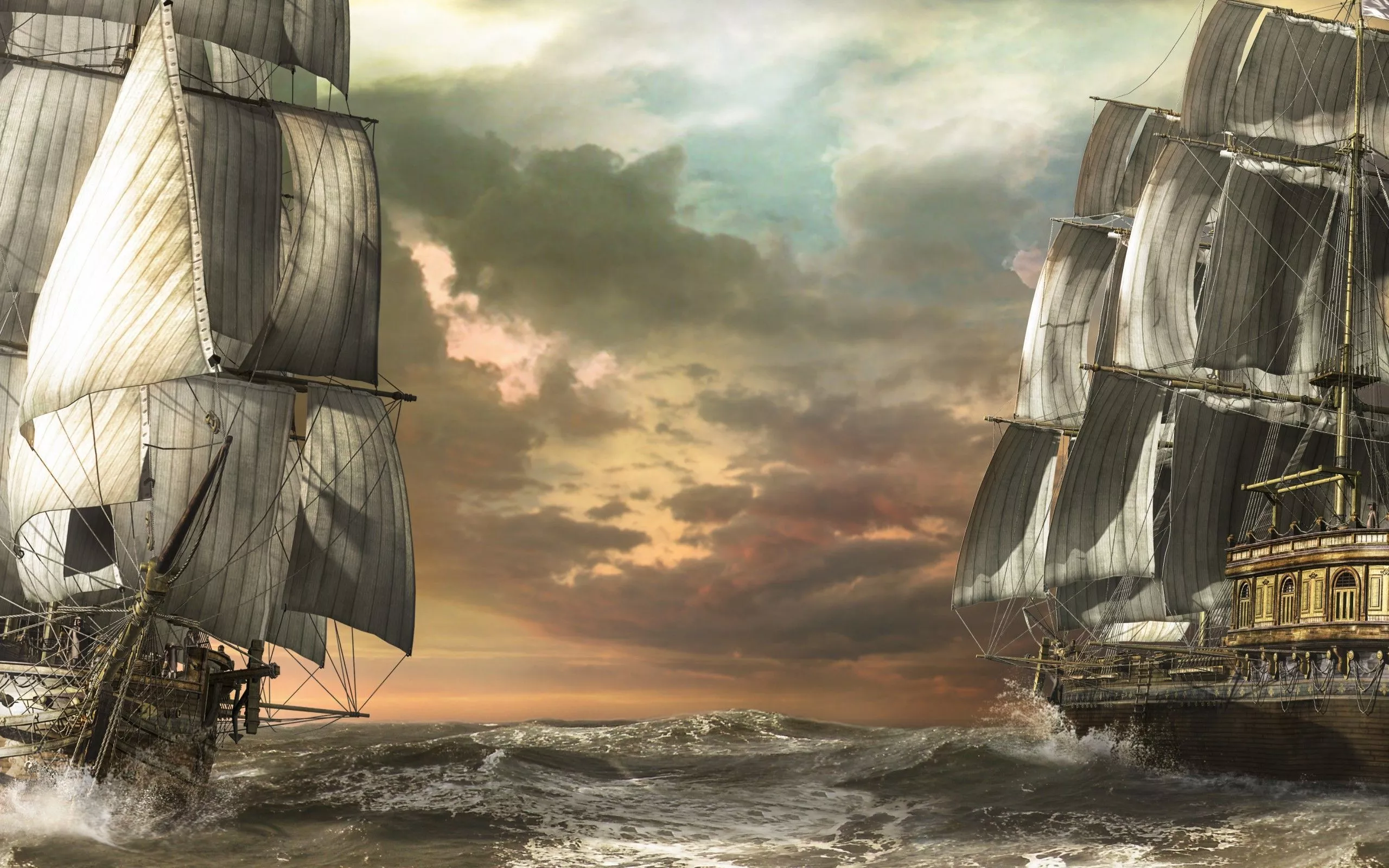 Pirate ships wallpaper